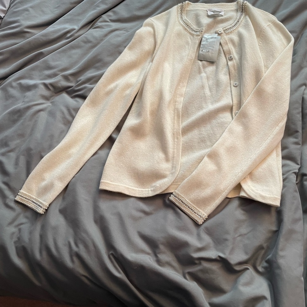 Charter Club Cashmere Cream Cardigan Sweater